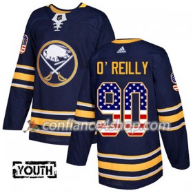 Adidas Maillot de Hockey Buffalo Sabres Ryan OReilly 90 2017-2018 Bleu Marine USA Flag Fashion Authentic - Enfant